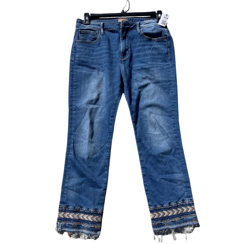 Driftwood Colette Jeans Driftwood Women's Denim Raw Hemline Cropped Size 31 Cozy
